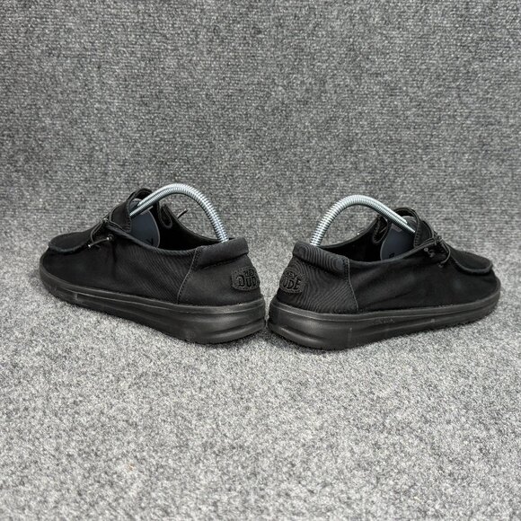 Hey Dude Wendy Slip Resistant Work Shoes Women's 9 Black Canvas Slip On Snekers - Picture 6 of 11